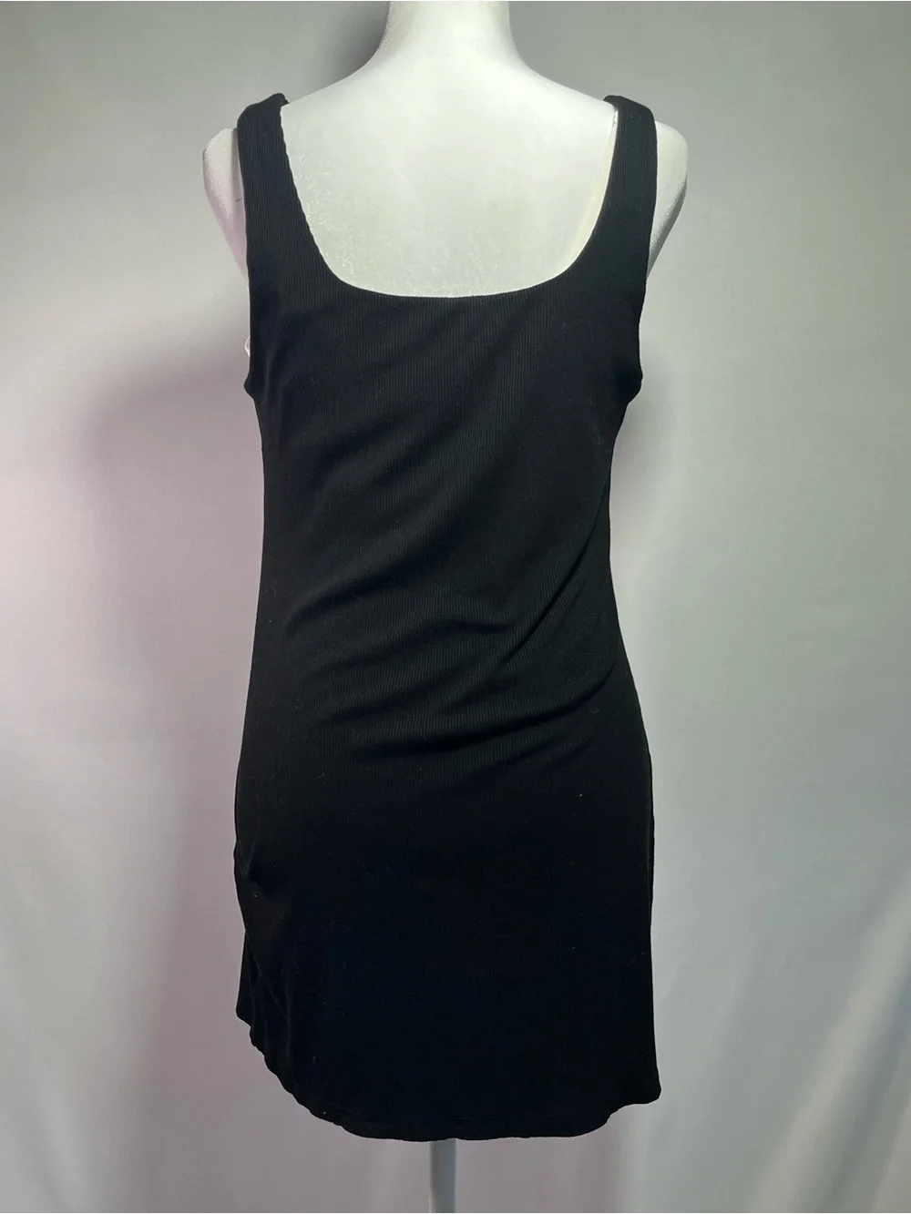 Edikted Black Ribbed Dress with Pale Pink Bows - Picture 3 of 4